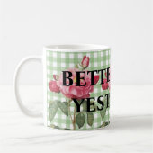 Personalized classic tartan green country style koffiemok (Links)