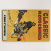 Personalized Classic Vintage Motorbike Collector   Legpuzzel (Horizontaal)