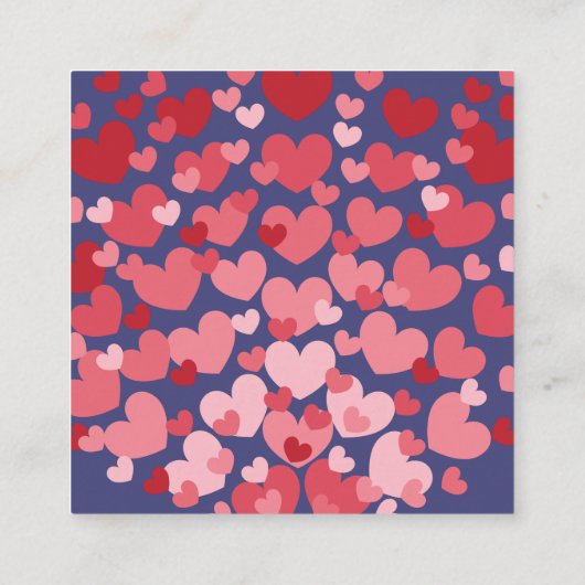 Personalized Classroom Valentine with Hearts  Informatiekaartje (Achterkant)