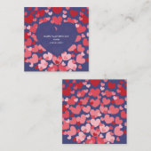 Personalized Classroom Valentine with Hearts Informatiekaartje (Voorkant / Achterkant)