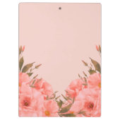 Personalized Clipboard | Pink Floral Design Klembord (Achterkant)