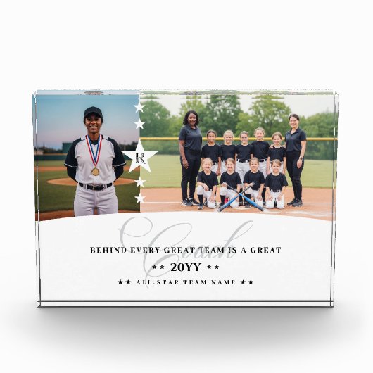 Personalized Coach Appreciation Gift Team Photos Fotoblokken (Voorkant)