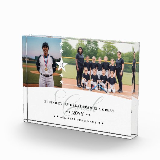 Personalized Coach Appreciation Gift Team Photos Fotoblokken (Rechts)