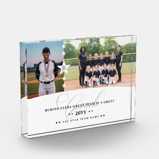 Personalized Coach Appreciation Gift Team Photos Fotoblokken (Links)