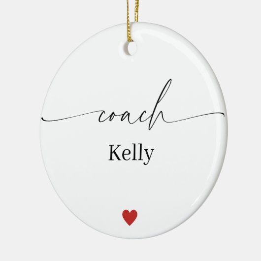 Personalized Coach Ornament • Name & Message (Links)