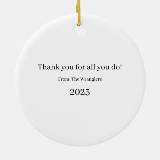 Personalized Coach Ornament • Name & Message (Achterkant)