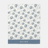 Personalized Coastal Crab Christmas Lights Holiday Fleece Deken (Voorkant)