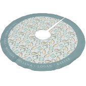Personalized Coastal Oyster Shell Kerstboom Rok (Gekanteld)