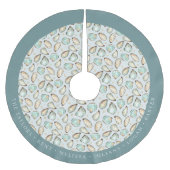 Personalized Coastal Oyster Shell Kerstboom Rok (Voorkant)