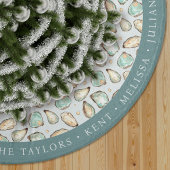 Personalized Coastal Oyster Shell Kerstboom Rok