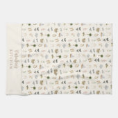 Personalized Coastal Summer Getaway Pattern Theedoek (Horizontaal)