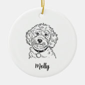 Personalized Cockapoo Dog Christmas Keramisch Ornament (Voorkant)