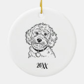 Personalized Cockapoo Dog Christmas Keramisch Ornament (Achterkant)