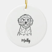 Personalized Cockapoo Dog Christmas Keramisch Ornament (Voorkant)