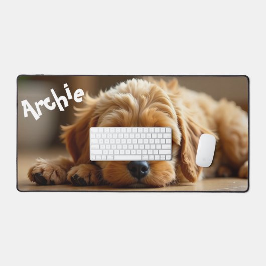Personalized Cockapoo Puppy Desktop Mat  (Keyboard & Muis)