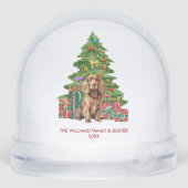 Personalized Cocker Spaniel Dog Christmas Sneeuwbol (Achterkant)