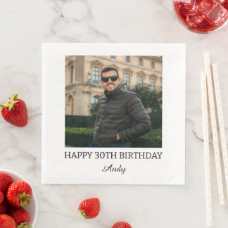 Personalized Cocktail Napkins for Birthday Party  Servet