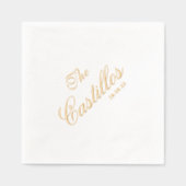 Personalized Cocktail Wedding Folie Servetten (Voorkant)