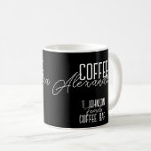 Personalized Coffee Bar Black and White Koffiemok (Voorkant rechts)