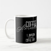 Personalized Coffee Bar Black and White Koffiemok (Links)