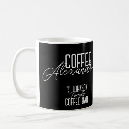 Personalized Coffee Bar Black and White Koffiemok