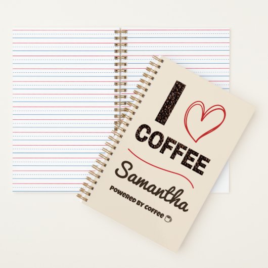 Personalized Coffee Lover Notebook Notitieboek (Binnen)