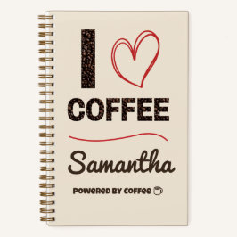 Personalized Coffee Lover Notebook Notitieboek
