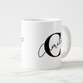 Personalized coffee mug with name grote koffiekop (Voorkant rechts)