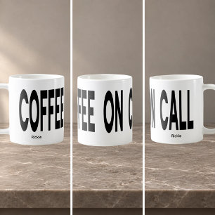 PERSONALIZED COFFEE ON CALL-tekst rondom Koffiemok