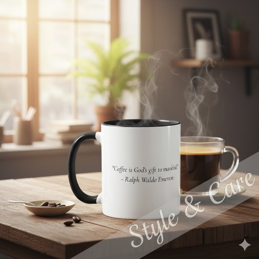 Personalized Coffee Quote Graphic Combo Mok