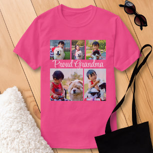 Personalized Color 5 Photo Picture Collage Montage T-shirt