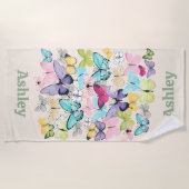 Personalized Colorful Butterflies Strandlaken (Voorkant)