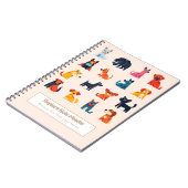 Personalized Colorful Cute Dogs Notebook Notitieboek (Linkerzijde)