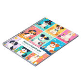 Personalized Colorful Cute Dogs Notebook Notitieboek (Linkerzijde)