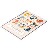 Personalized Colorful Cute Dogs Notebook Notitieboek (Linkerzijde)