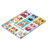 Personalized Colorful Cute Dogs Notebook Notitieboek (Linkerzijde)