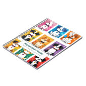 Personalized Colorful Cute Dogs Notebook Notitieboek (Linkerzijde)