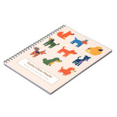 Personalized Colorful Cute Dogs Notebook Notitieboek (Linkerzijde)
