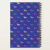 Personalized Colorful Dachshund Pattern Small Notitieboek (Achterkant)