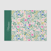 Personalized Colorful Floral Tissuepapier (Voorkant)
