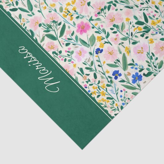 Personalized Colorful Floral Tissuepapier (Detail)