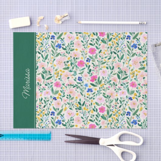 Personalized Colorful Floral Tissuepapier (Craft)