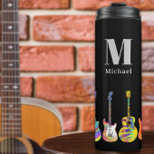 Personalized Colorful Guitar Pop Art Thermosbeker