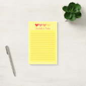 Personalized Colorful Hearts Post-it® Notes (Kantoor)