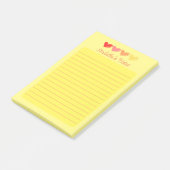 Personalized Colorful Hearts Post-it® Notes (Schuin)