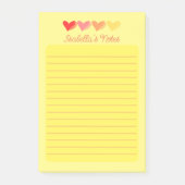 Personalized Colorful Hearts Post-it® Notes (Voorkant)