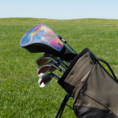 Personalized Colorful Opal Swirly Marble Texture Golfheadcover (Insitu)