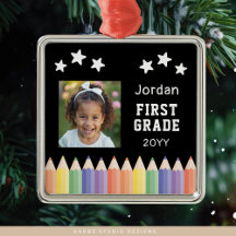 Personalized Colorful Photo First Grade Keepsake