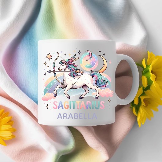 Personalized Colorful Sagittarius Zodiac Astrology Koffiemok