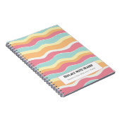 Personalized Colorful Wave Patterned Notitieboek (Rechterzijde)